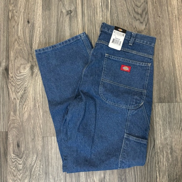 Dickies Relaxed Fit Carpenter Jean Stone Washed Indigo Blue - Picture 7 of 7